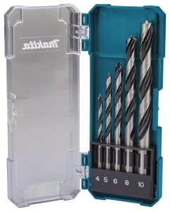 Set burghie pentru lemn Makita D-72861, 5 piese, 4-10 mm, cu cutie de depozitare - Img 2