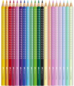 Set cadou Faber-Castell Schmetterling Sparkle, 20 creioane colorate, ergonomic - Img 3