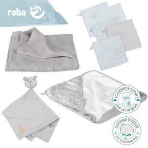 Set Cadou pentru Bebelusi roba Organic Lil PLANET - 5 Piese, Gri, Bio Bumbac - Img 9