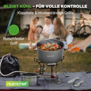 Set Camping NutriChef, 10 Piese, Aluminiu, Usor, Antiaderent - Img 6
