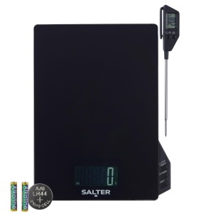 Set cantar de bucatarie si termometru Salter, capacitate 5 kg, LCD iluminat