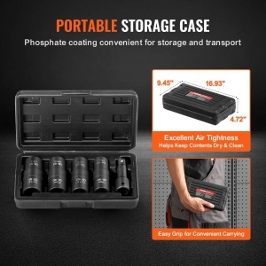 Set chei pentru prezoane VEVOR 12ZTT9 127 mm 4 dimensiuni CR-MO otel cu cutie de depozitare - Img 6