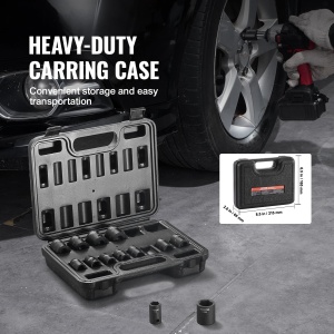 Set chei tubulare VEVOR SX38MST1400 14 piese Cr-Mo 6 puncte pentru reparatii auto - Img 6