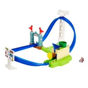 Set Circuit Slam Hot Wheels Mario Kart cu vehicul inclus, pentru copii de 3 ani