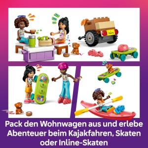 Set Constructie LEGO Friends - Aventuri cu Prietenii, 220 Piese, Masina cu Remorca - Img 4