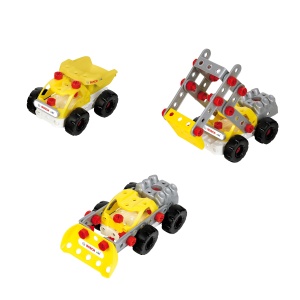 Set Constructie Theo Klein 8792 Bosch 3 in 1 - 57 Piese, Bagger, Raupe, Kipper