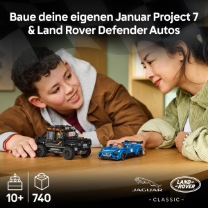 Set Constructor LEGO Speed Champions Jaguar Project 7 si Land Rover Defender 77264, 740 piese - Img 3
