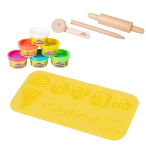 Set creativ pentru copii roba x Play-Doh, 3D, 6 culori, unelte din lemn
