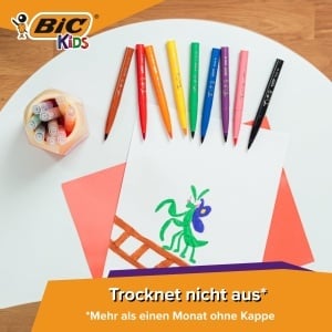 Set Creioane Aquarell BIC Kids Visaquarelle, 10 culori, cu varf flexibil - Img 6