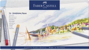 Set Creioane Aquarell Faber-Castell Goldfaber Aqua 36 piese, rezistente la rupere - Img 2