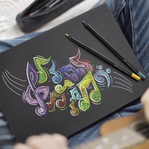 Set creioane colorate Faber-Castell Black Edition 36 bucati, ergonomice, bruchsafety - Img 3