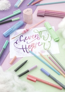 Set Creioane Colorate Faber-Castell Sparkle, 12 Culori Pastel, Metalletui - Img 7