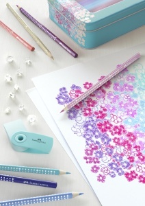 Set Creion Colorat Faber-Castell Sparkle, 20 Creioane, 1 Ascutitor, Metal - Img 6
