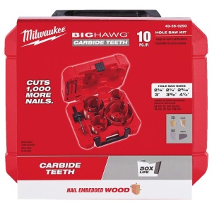 Set de 6 feronerie Milwaukee Big HAWG 4932464939 pentru diverse materiale, 10 piese, multicolor - Img 4