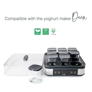 Set de 9 pahare din sticla pentru preparat iaurt, Lacor 69438, 170 ml, BPA-free - Img 5