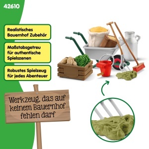 Set de accesorii pentru ferma Schleich Farm World 42610, 11 piese, pentru copii de la 3 ani - Img 2