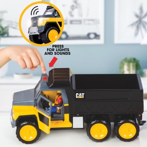 Set de Actiune Cat Workforce Hauler cu 18 Piese, Camion cu Sunete si Figurina - Img 6
