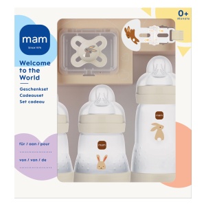 Set de Biberon MAM Easy Start Anti-Colic, 3 Biberonuri, 0 luni, Culoare Bej - Img 3