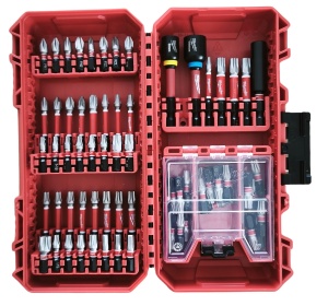 Set de biti Milwaukee SHOCKWAVE 75 piese, rezistent la impact, pentru surubelnite