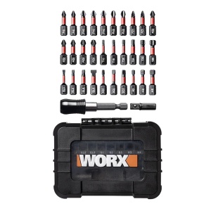 Set de biti pentru suruburi WORX WA1165, 32 piese, din otel durabil, cu cutie de depozitare - Img 2