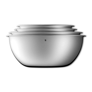 Set de boluri WMF Gourmet 4 piese inox Cromargan multifunctional stapelabil - Img 3