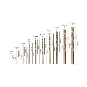 Set de burghie elicoidala Bosch 10x PRO din otel inoxidabil HSS-Co (pentru otel, otel inoxidabil, O 1,0, 2,0, 3,0, 4,0, 5,0, 6,0, 7,0, 8,0, 9,0, 10,0 mm, accesorii profesionale Masina de gaurit/surubelnita) - Img 5