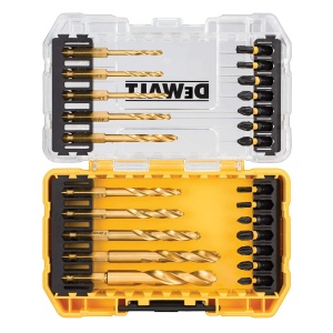 Set de burghie si biti FLEXTORQ DT70748T 24 piese otel HSS tratament metalic - Img 2