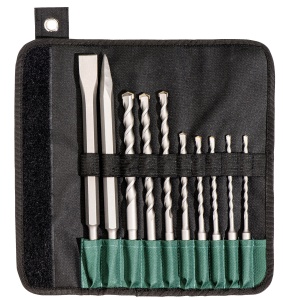 Set de burghie si dalturi Metabo SDS-plus, 10 piese, pentru beton si piatra