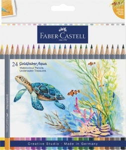 Set de Carioci Aquarell Faber-Castell Goldfaber Aqua 24 Culori - Img 1