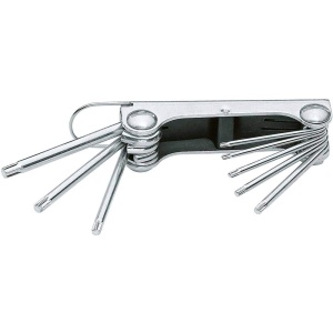 Set de chei cu cap in T GEDORE SCL 43 TX-80, 8 piese, metal clip - Img 1