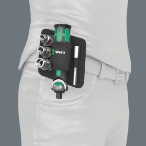 Set de chei cu clichet Wera 8009 Zyklop Pocket, 17 piese, negru-verde - Img 8