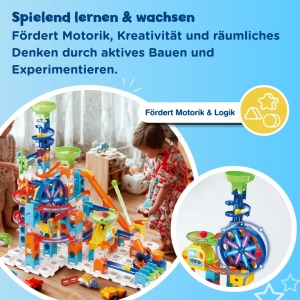 Set de Constructie cu Bile VTech Marble Rush XL100 - 135 Piese, Modul Electronic, 10 Bile - Img 7
