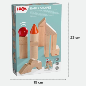 Set de Constructie HABA Meine ersten Bausteine, 18 piese, jucarie din lemn pentru bebelusi - Img 7