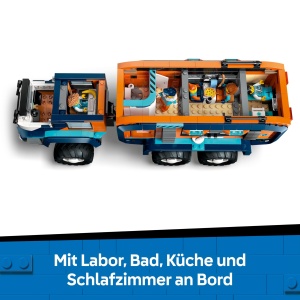 Set de Constructie LEGO City Arktis-Truck cu Laborator 60471, 1064 piese, 6 roti - Img 4