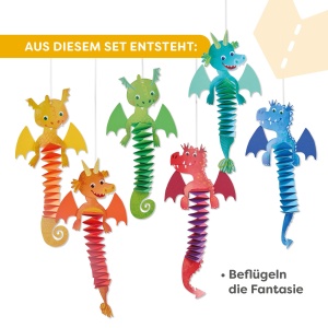 Set de creatie HABA Falten Feuerdrache 6 draci, materiale de calitate, pentru copii 3 - Img 3
