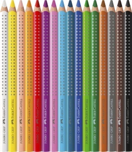 Set de creioane colorate Faber-Castell, 17 piese, Jumbo, cu ascutitor - Img 5