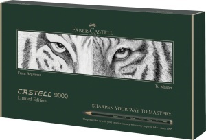 Set de Creioane Grafit Faber-Castell 9000, Editie Limitata, 8 Piese, Accesorii Incluse