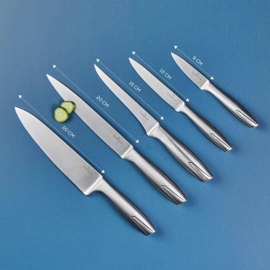 Set de cutite Karaca Venus 6 piese cu suport din sticla lame inoxidabile - Img 5