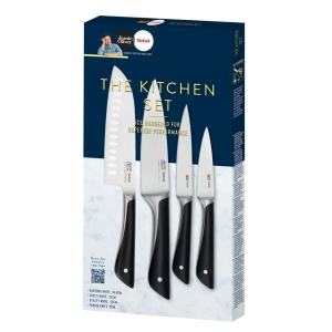 Set de cutite Tefal Jamie Oliver 4 piese, otel inoxidabil, manere din lemn de acacia - Img 7