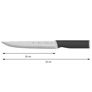 Set de cutite WMF Kineo Bucatarie 3 piese, fabricat in Germania, 3 cutite de bucatarie ascutite, taietura de performanta, design cinetic, otel special cu lama - Img 6