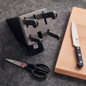 Set de cutite ZWILLING Gourmet cu suport autoascutitor, 7 piese, negru - Img 3