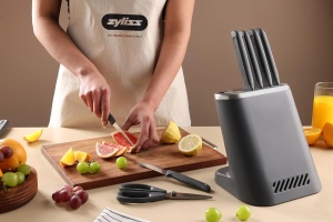 Set de cutite Zyliss 8 piese din otel japonez cu suport si foarfeca - Img 5