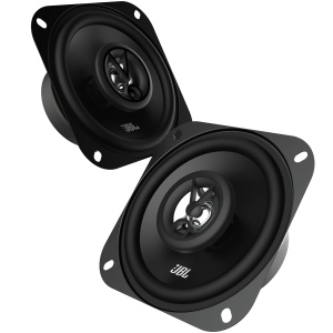 Set de difuzoare auto JBL Stage1 41F cu 2 cai de la Harman Kardon - Cutii auto de 125 wati 25 Watt RMS - 2 bucati Carcasa HiFi JBL mare 10cm | 100mm | 4 inci, negru - Img 1