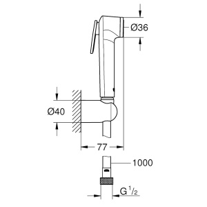 Set de dus Grohe Tempesta F Trigger Spray 30, crom, cu sistem anticalcar - Img 5