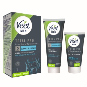 Set de Epilare Intima pentru Barbati Veet Men, 150 ml, cu Balsam de Intretinere