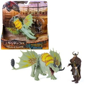 Set de Figurine Actionabile Dreamworks Dragons - Haudrauf si Scheletbreecher, 25 cm si 7,5 cm