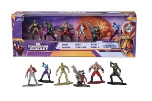 Set de Figurine Marvel Guardians of The Galaxy Jada Toys - 6 Piese, Metal, 4 cm