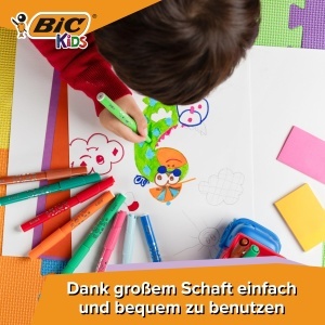 Set de Filzstifte BIC Kids Visacolor XL, 12 culori, pentru copii de la 3 ani - Img 4