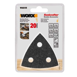 Set de foi abrazive Worx WA2115, 20 bucati, granulatii 40-220, pentru lemn si PVC - Img 2