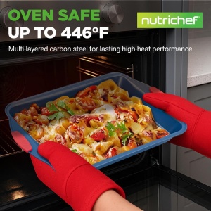 Set de forme de copt NutriChef 6 piese, antiaderente, cu manere din silicon - Img 2